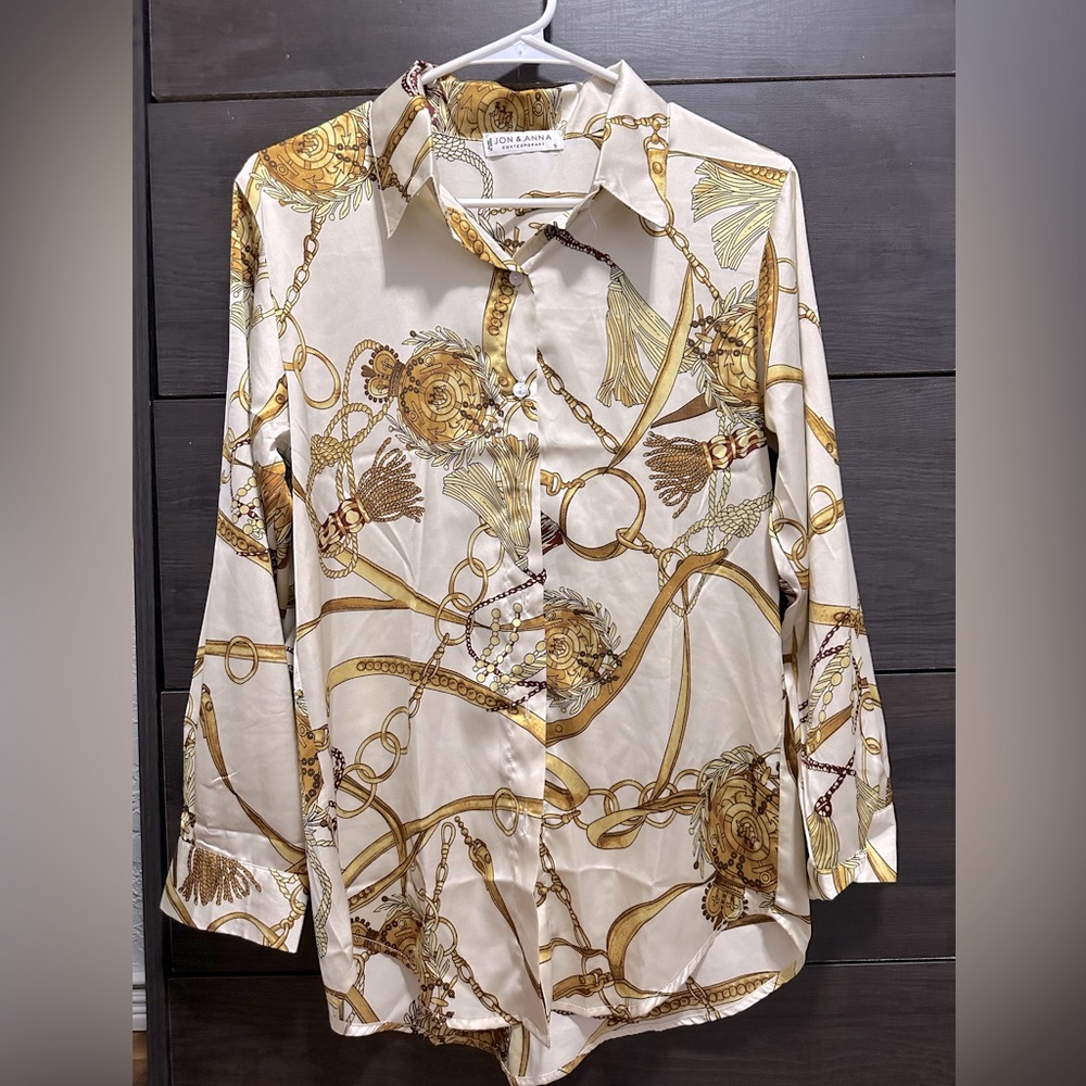 VER SACE INSPIRED SATIN LONG SLEEVES